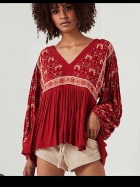 Spell Jewel Smock Blouse NWT